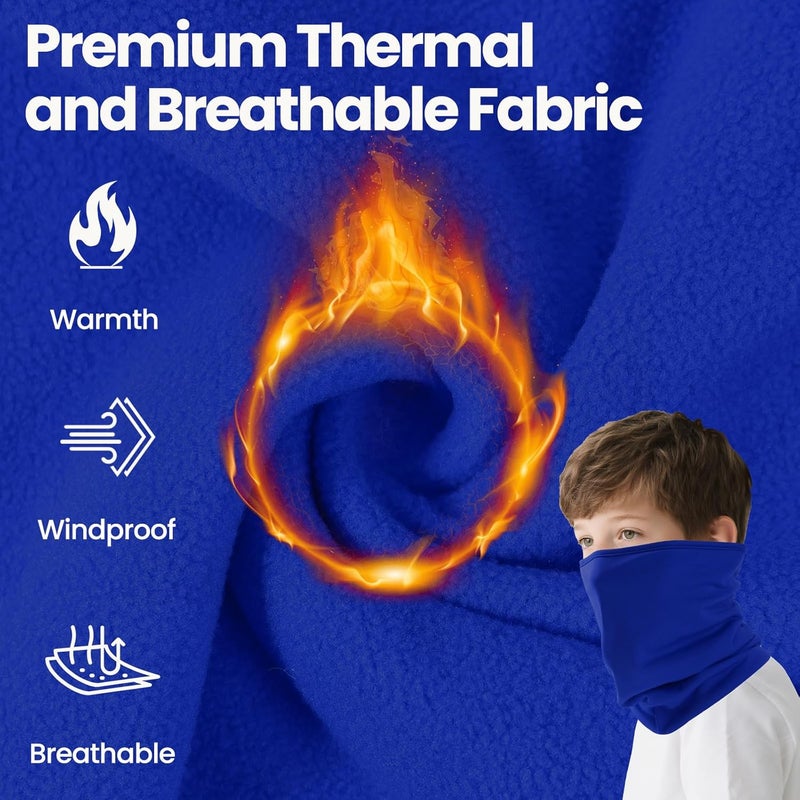 Beehow Store Kids Balaclava Ski Mask&Neck Gaiter Winter for Boys&Girls,Fleece Windproof Neck Warmer for Skiing Cycling Hiking - Image 5